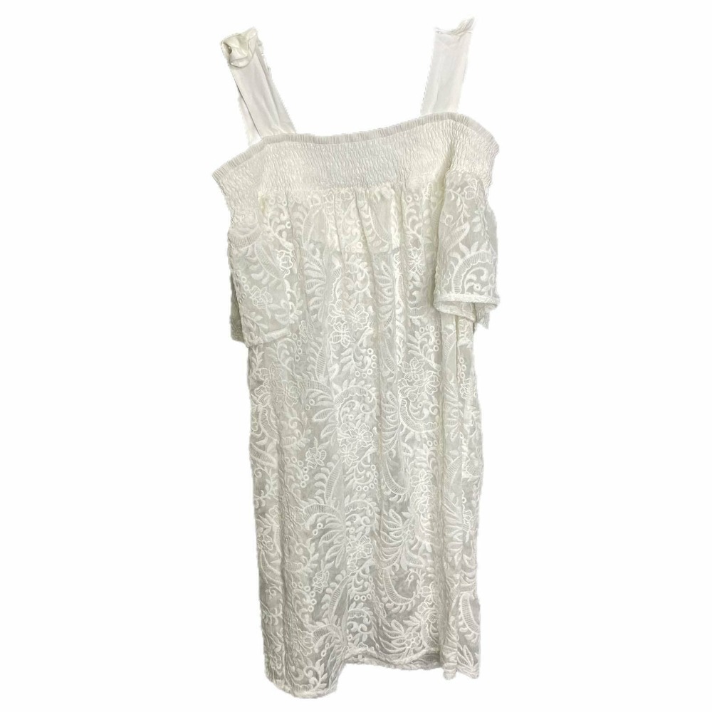 6 Shore Road By Pooja Women's Cover‎ Up White Lace Off The Shoulder Size XS NWT